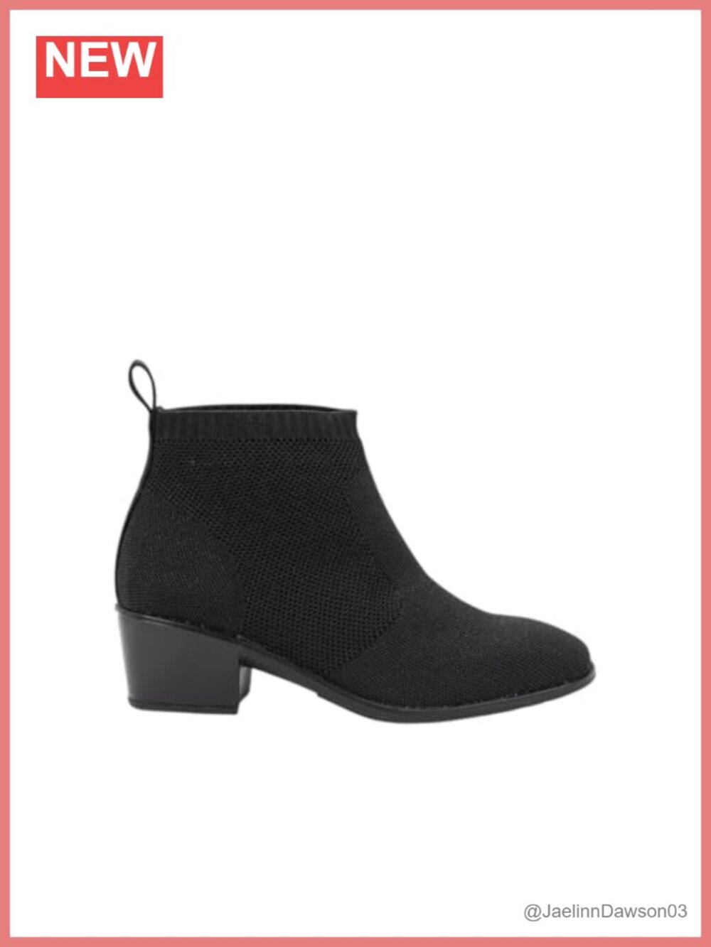 Women's Ankle Booties Block Heel Slip-On Knit Comfort Arch Support Fall Fashion